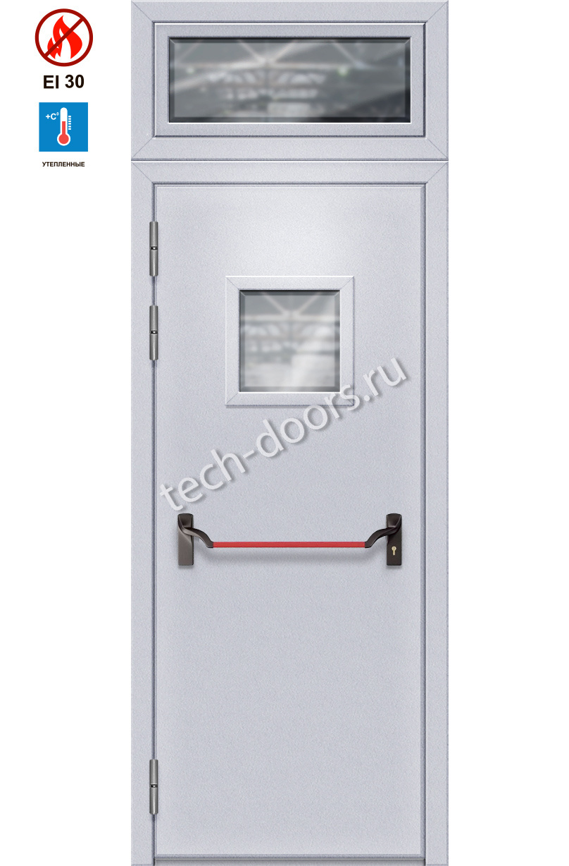 Дверь однопольная противопожарная металлическая 880x2050 eiw-30