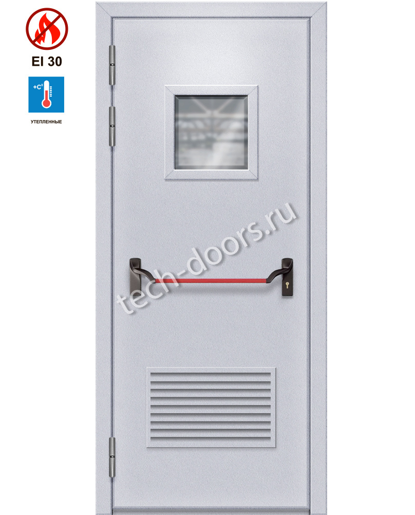 Дверь однопольная противопожарная металлическая 780x2050 eiw-30
