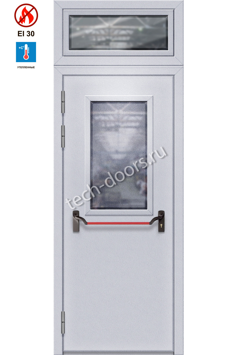 Дверь однопольная противопожарная с антипаникой 880x2050